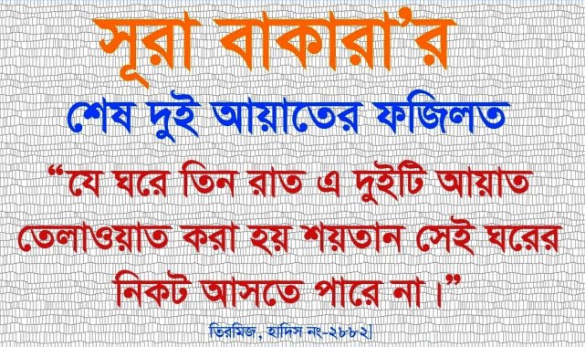 সুরা বাকারার শেষ দুই আয়াতের ফজিলত | Surah Bakarah Last 2 Ayat